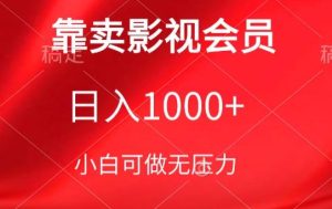 靠卖影视会员，日入1000+，落地保姆级教程，新手可学