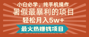 2024暑假最赚钱的项目，小红书咸鱼暴力引流简单无脑操作，每单利润最少500+