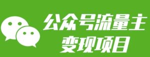 公众号流量主变现项目：每天2小时，普通人每月多挣三五千