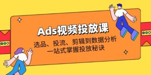（14258期）Ads视频投放课全解析：选品、投流、剪辑到数据分析，一站式掌握投放秘诀
