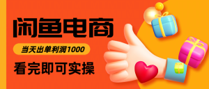 （14893期）闲鱼高利润电商，入门到出单只需3小时，每天利润1000