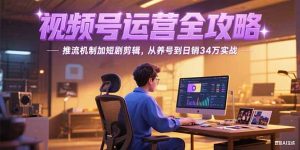 （15217期）2025视频号运营全攻略，推流机制加短剧剪辑，从养号到日销34万实战