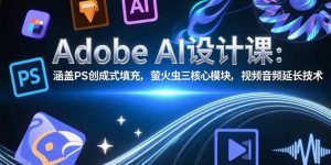 （15469期）Adobe AI设计课：涵盖PS创成式填充，萤火虫三核心模块，视频音频延长技术