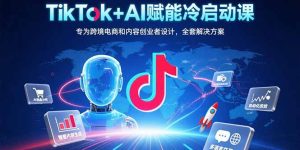 （15561期）TikTok+AI赋能冷启动课：专为跨境电商和内容创业者设计，全套解决方案