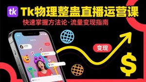 （15645期）Tk物理整蛊直播跨境运营：快速掌握整蛊类直播的运营方法论，实现流量变现