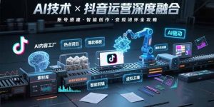 （15630期）AI技术与抖音运营的深度融合应用：涵盖账号搭建、内容创作、收益变现等