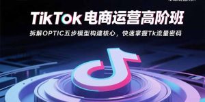 （15752期）TikTok电商运营高阶班：拆解OPTIC五步模型构建核心，快速掌握Tk流量密码