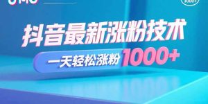 （15934期）抖音最新涨粉技术，一天轻松涨粉1000+