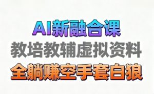 育儿教学教培新玩法，AI生成教学视频，市场大，操作简单，变现天花板非常高