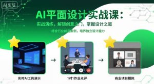 AI平面设计实战课，实战演练，解锁创意之门，掌握设计之道