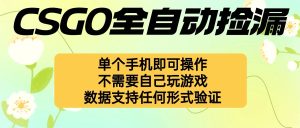 （16207期）自动挂机捡漏，不用自己挂机不用玩游戏，一个手机即可操作。新手小白轻…