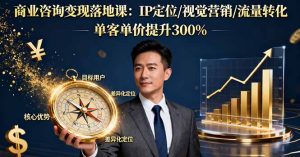 （16249期）商业咨询变现落地课：IP定位/视觉营销/流量转化，单客单价提升300%