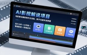 AI影视解说项目，电影解说爆款制作全流程，新手也能快速掌握