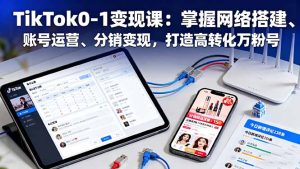 （16334期）TikTok0-1变现课：掌握网络搭建、账号运营、分销变现，打造高转化万粉号