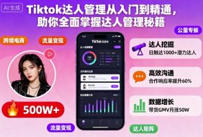 Tiktok达人管理从入门到精通，助你全面掌握达人管理秘籍