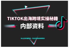TikTok跨境电商0-1搭建运营，TK出海跨境实操秘籍（10月更新）